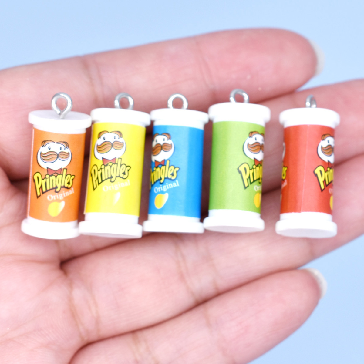 Gaming Console Keychain - 10ชิ้น23*10มม. การจำลองของ3D มันฝรั่งชิปกล่องเสน่ห์สำหรับจี้เครื่องประดับทำมือ DIY สำหรับต่างหูสร้อยคอพวงกุญแจ